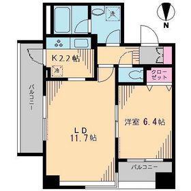 ブルソール信濃町(1LDK/3階)の間取り写真