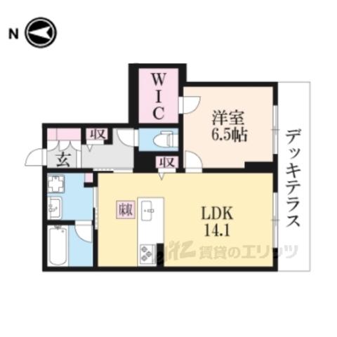 シャーメゾンプライムコート(1LDK/1階)の間取り写真