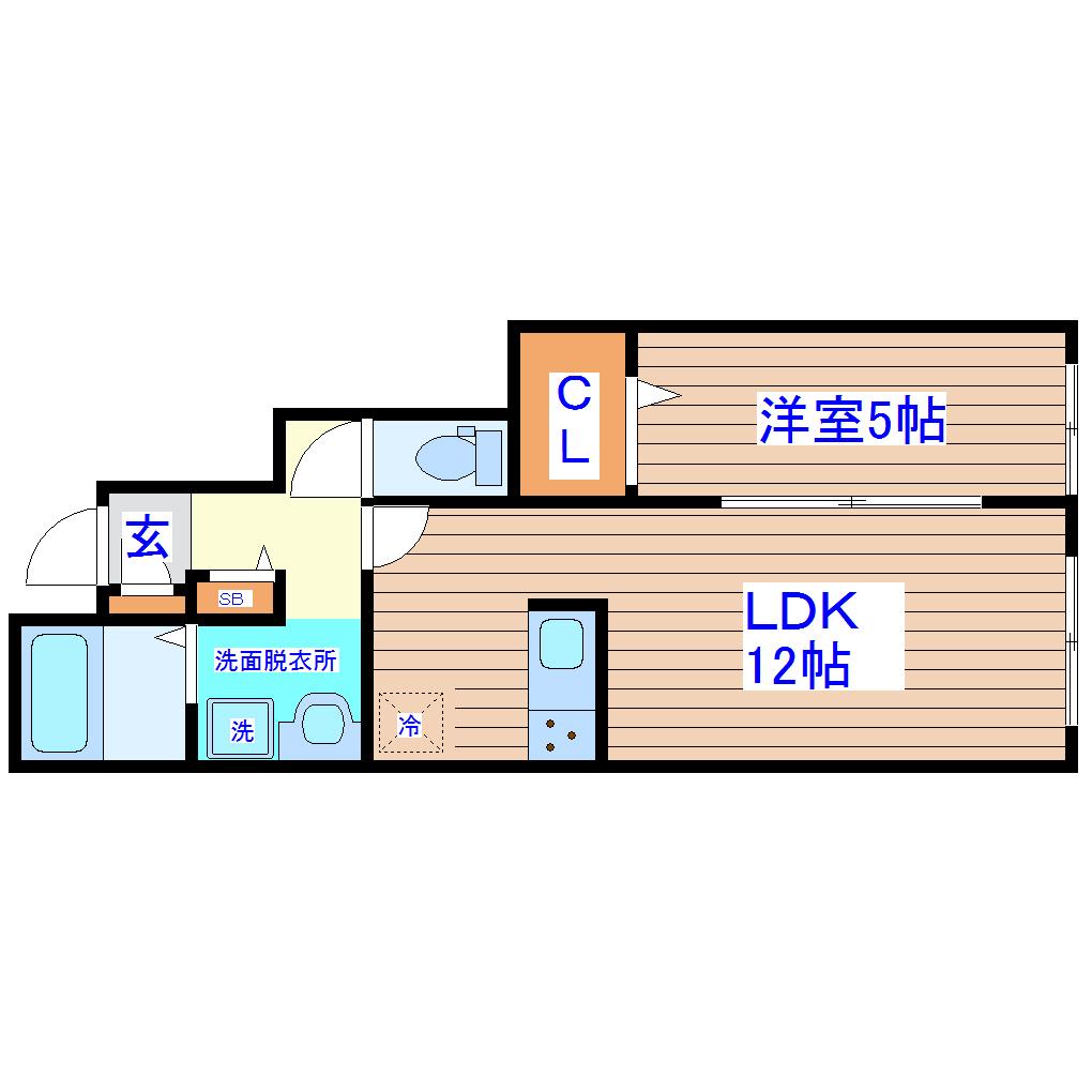 セピアメゾン(1LDK/1階)の間取り写真
