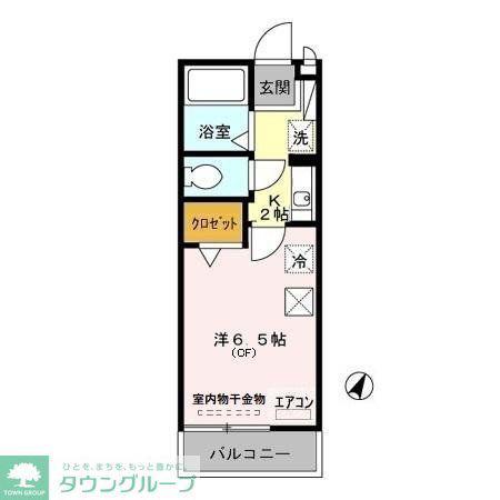グリーンハイツ(1K/1階)の間取り写真