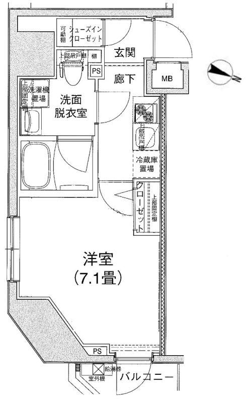 アイルイムーブル御茶ノ水(1K/4階)の間取り写真