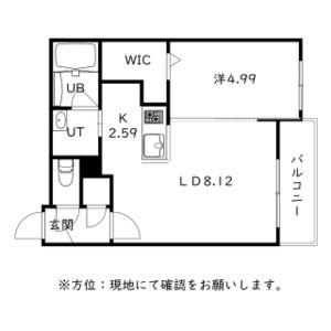 N7W11MS(1LDK/3階)の間取り写真