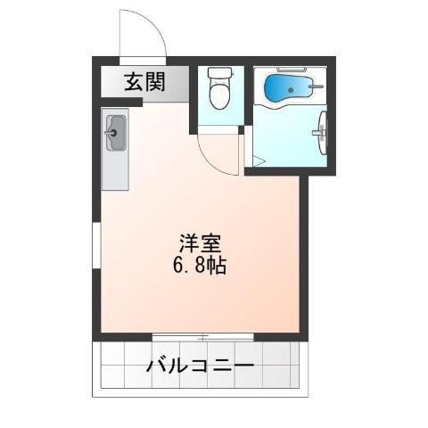 ラハイナ玉出西(ワンルーム/5階)の間取り写真