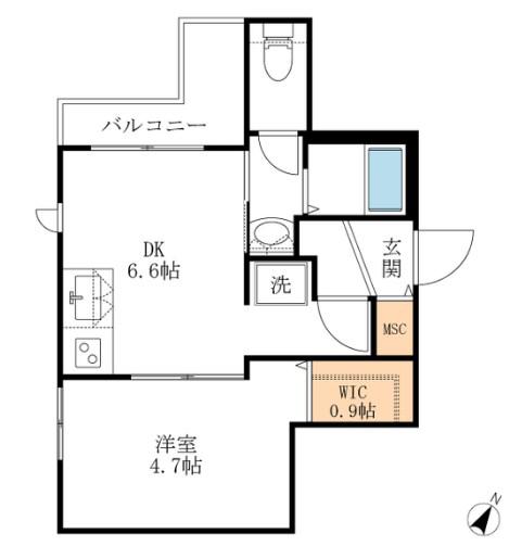 ヴェラハウス向島(1DK/2階)の間取り写真