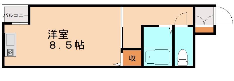 ピボットコート今池(ワンルーム/2階)の間取り写真