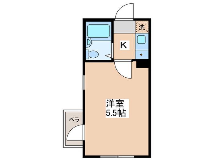 LA PORTE お花茶屋駅前(1K/2階)の間取り写真