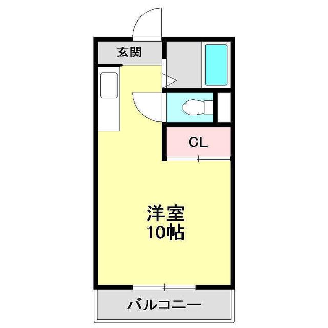 ヴィンテージMS(ワンルーム/1階)の間取り写真