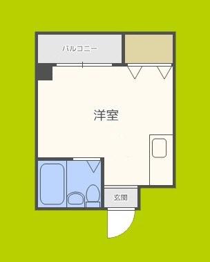 サンプラザ今里V番館(ワンルーム/8階)の間取り写真