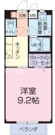 SURPLUS女神(1K/2階)の間取り写真
