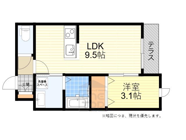 ルーエイズミ(1LDK/1階)の間取り写真