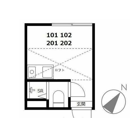 DECORMAISON中目黒(ワンルーム/2階)の間取り写真