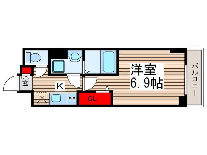 N-STAGE MATSUDO(1K/2階)の間取り写真
