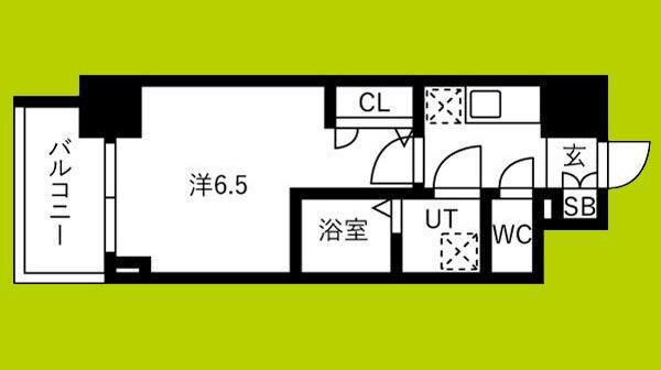 IW RESIDENCE大阪CREST TAPP(1K/5階)の間取り写真