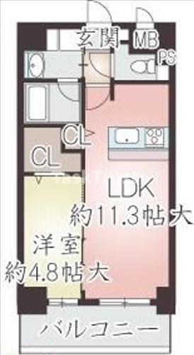 ティーズガーデン(1LDK/10階)の間取り写真