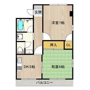 ロイヤルコーポ(2DK/8階)の間取り写真