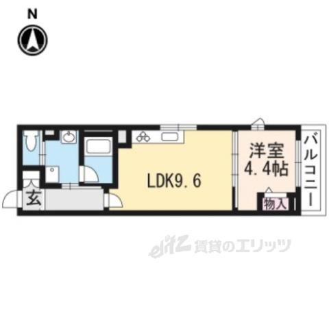 シャーメゾン ベゴニア 三条(1LDK/3階)の間取り写真