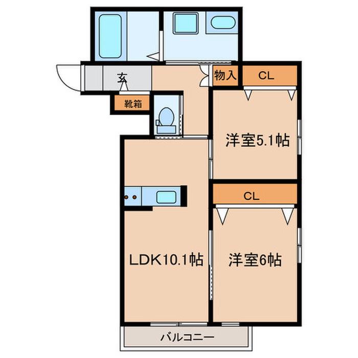中十条2丁目計画(2LDK/1階)の間取り写真