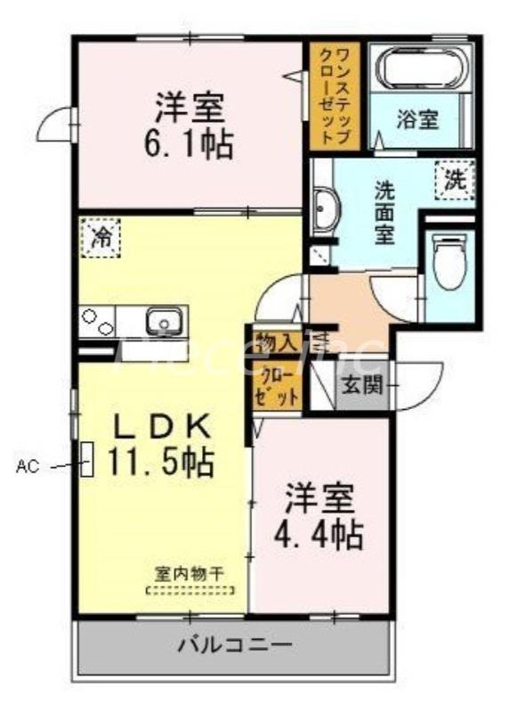 メゾン ド シャルール(2LDK/2階)の間取り写真