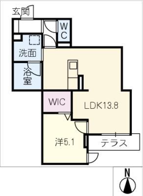 OTTAVO MIHIRO(1LDK/1階)の間取り写真