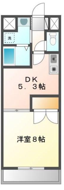 サンシャイン21(1DK/3階)の間取り写真