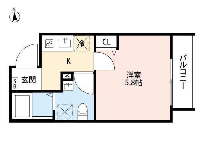ROBOT HOME お花茶屋A(1K/3階)の間取り写真