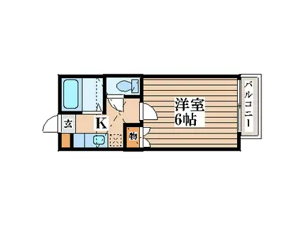 ボヌール・メゾン中野栄(1K/2階)の間取り写真