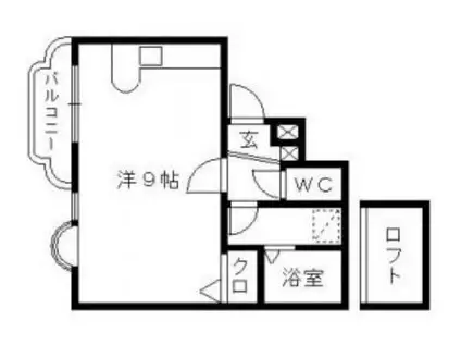 レリブ野口(ワンルーム/3階)の間取り写真