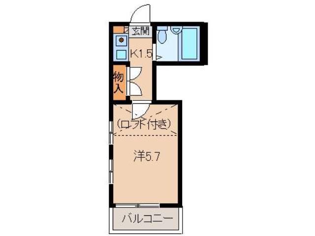 西庄アパート(1K/2階)の間取り写真
