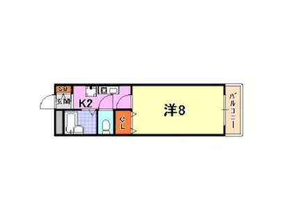 アクティ須磨浦(1K/3階)の間取り写真