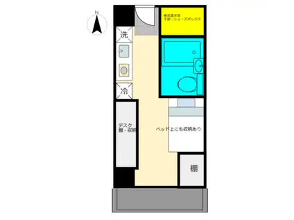 カサベラエステ三宮(ワンルーム/11階)の間取り写真