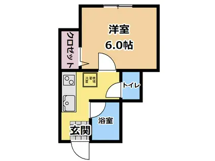 シルクハウス(1K/1階)の間取り写真