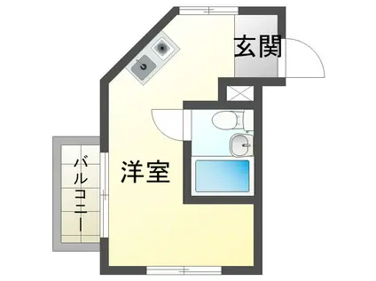 松本第一ハイツ(ワンルーム/1階)の間取り写真