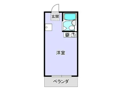 神奈車ハイツ川中島(ワンルーム/2階)の間取り写真
