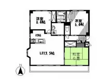 グランドソレイユ(3LDK/3階)の間取り写真