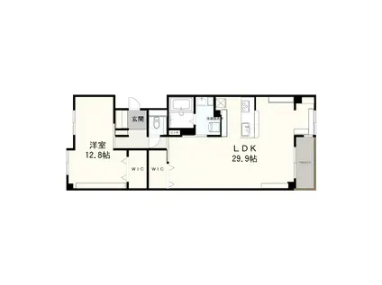 ライオンズマンション高岡中島町(1LDK/4階)の間取り写真