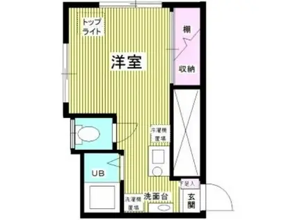 東高円寺ハウス(ワンルーム/1階)の間取り写真