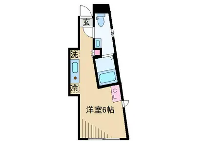 レピュア武蔵小杉レジデンス(ワンルーム/2階)の間取り写真