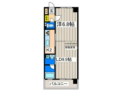 メゾン・ブランシュ・ナガサカ(1LDK/4階)の間取り写真