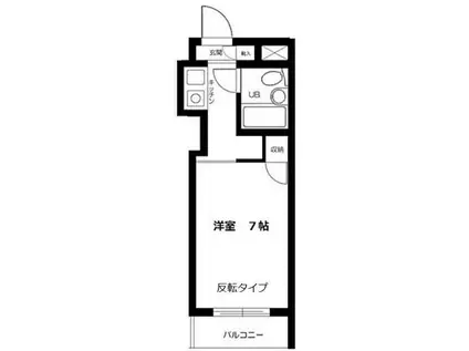 スカイコート宮崎台(ワンルーム/3階)の間取り写真