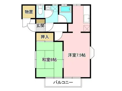 アルビレオ(2DK/1階)の間取り写真