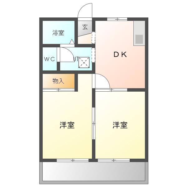 NFGRAN日新(ワンルーム/1階)の間取り写真