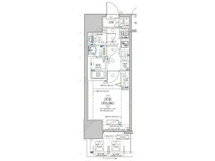 ディアレイシャス浅間町III(1K/4階)の間取り写真