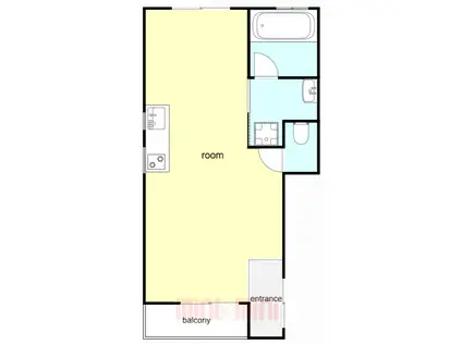 FOR NEST 旭が丘(ワンルーム/2階)の間取り写真