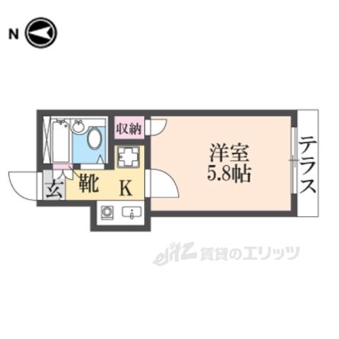 レオパレス美國(1K/1階)の間取り写真