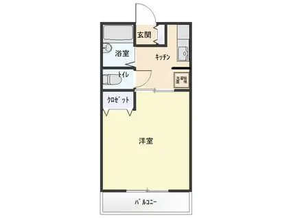 シンコウハイム(1K/1階)の間取り写真
