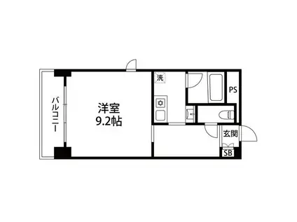VIP仙台二日町ANNEX(1K/6階)の間取り写真