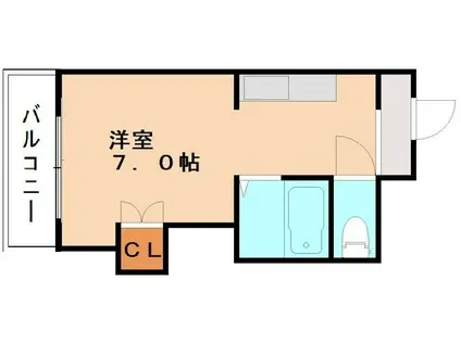 フィネスハイム(ワンルーム/2階)の間取り写真