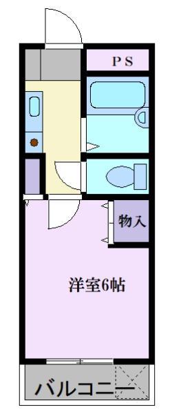 シャルム タガワ(1K/3階)の間取り写真