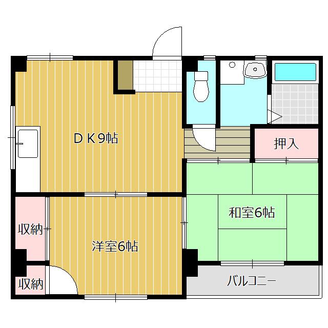 マンションITO(2DK/2階)の間取り写真