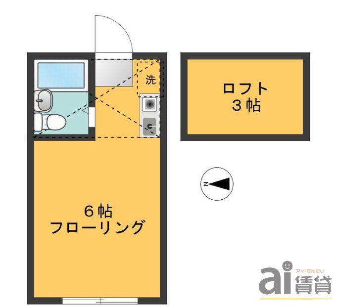 コーポアルファ(ワンルーム/2階)の間取り写真
